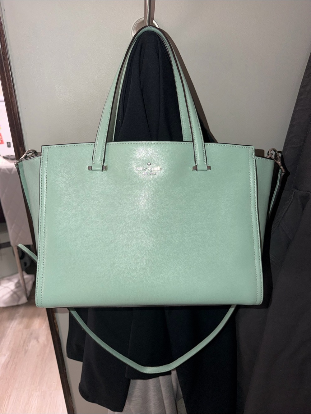 Kate Spade Large Mint Green Satchel Tote Shoulder
Bag Crossbody